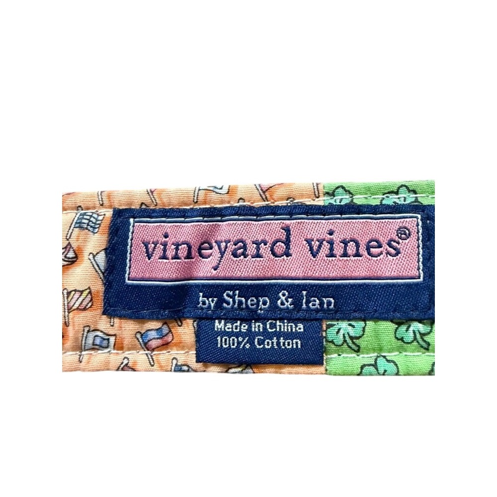 Vineyard Vines Womens Patchwork D-Ring Belt Multicolor Nautical Cotton 40.5"